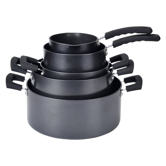 9-piece cookware set, aluminium, "Primary" range - Zokura