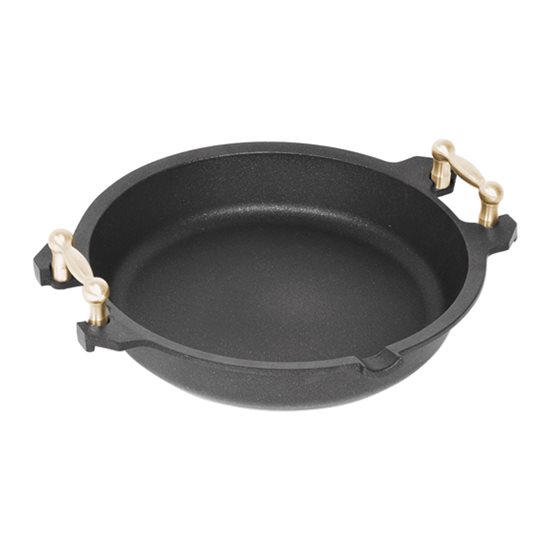 Paella pan, 32 cm, alúmanam, airde 7 cm - AMT Gastroguss