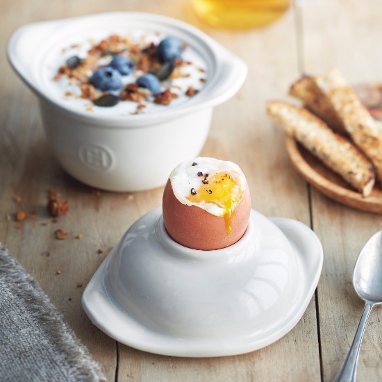 Bowl provided with egg holder, ceramic, 11 cm, Clay - Emile Henry