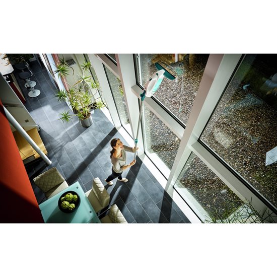 Dry&Clean putekļu sūcēju komplekts logiem, ar tīrītāju un rokturi - Leifheit