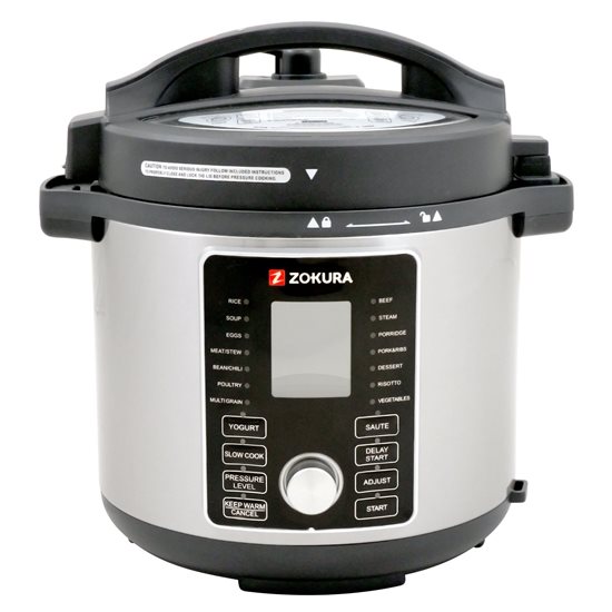 2-in-1 multipurpose electric pressure cooker, 5.6 L, 1500 W - Zokura