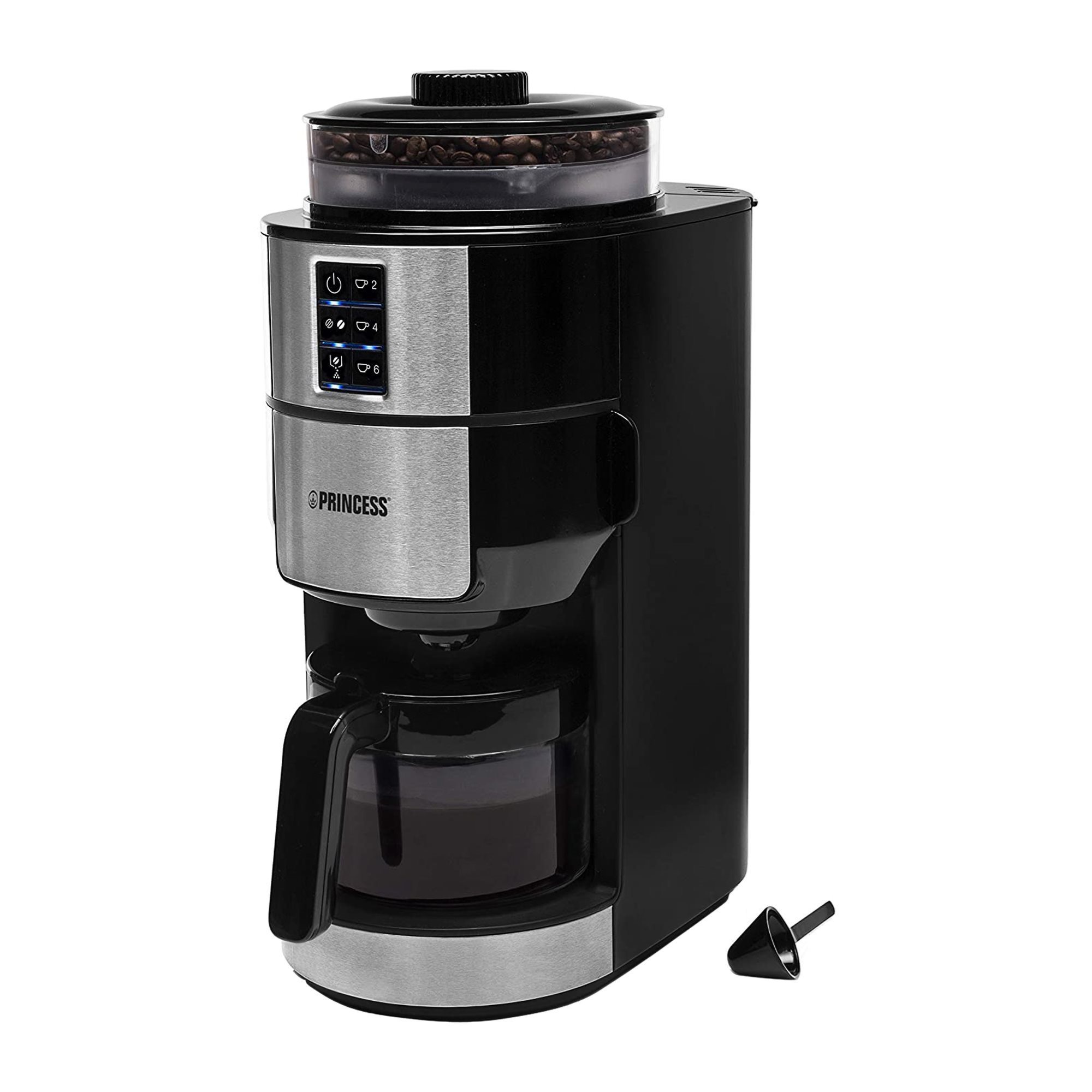 twintig Mammoet Burgerschap Deluxe" elektrisch koffiezetapparaat met grinder, 0.75 L, 750 W - Princess  | KitchenShop