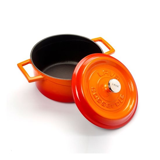 Cazo, hierro fundido, 20 cm, "Trendy", color naranja - LAVA