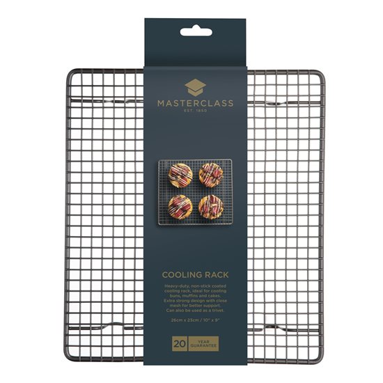 Grill le haghaidh fuaraithe, 26 x 23 cm, cruach carbóin - ag Kitchen Craft