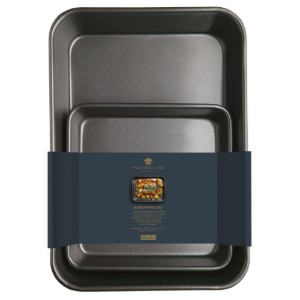 Set of 2 oven trays, carbon-steel, “MasterClass” - Kitchen Craft