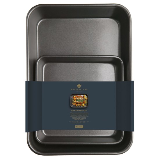 Set of 2 oven trays, carbon-steel, “MasterClass” - Kitchen Craft