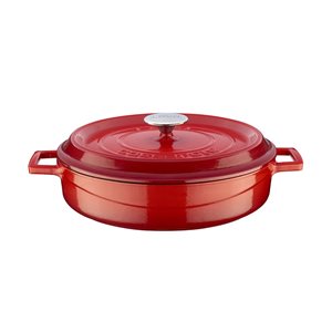 Saucepan, cast iron, 28 cm / 3.5 l, "Trendy", red - LAVA