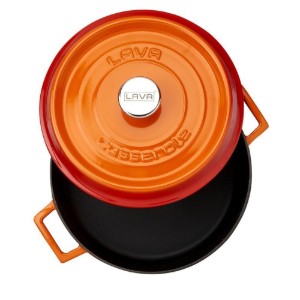 Panvica, liatinová, 28 cm / 3,5 l, "Trendy", oranžová farba - LAVA