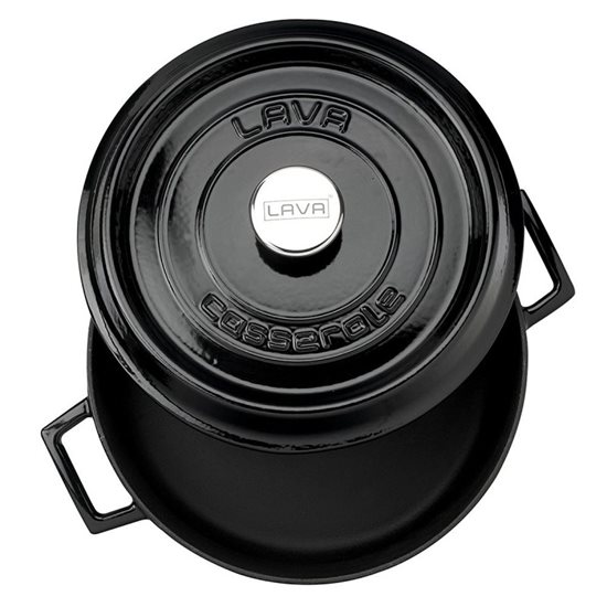 Saucepan, cast iron, 28 cm / 3.5 l, "Trendy", black - LAVA