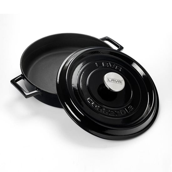 Saucepan, cast iron, 28 cm / 3.5 l, "Trendy", black - LAVA