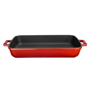 Cast iron tray, 39 x 25 cm, Red - LAVA
