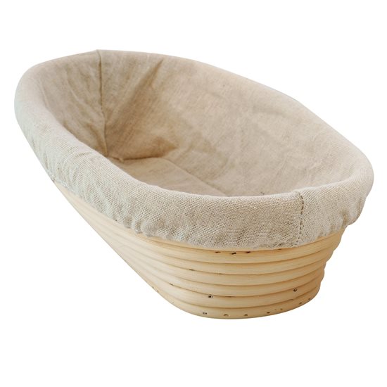 Oval dough leavening basket, 28 x 15 cm, rattan - Zokura