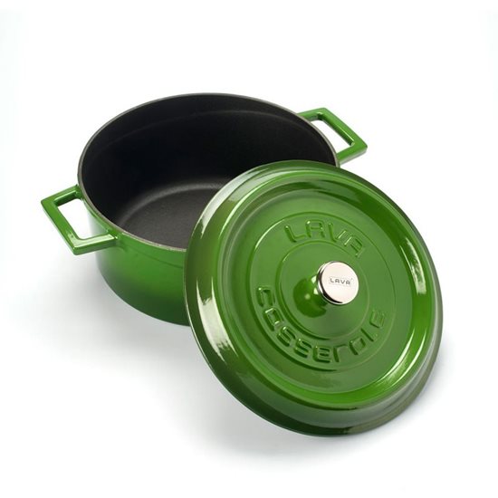 Saucepan, cast iron, 24 cm / 4.5 L, "Trendy", green - LAVA