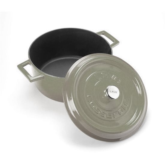 Saucepan, cast iron, 28 cm, "Trendy", gray - LAVA