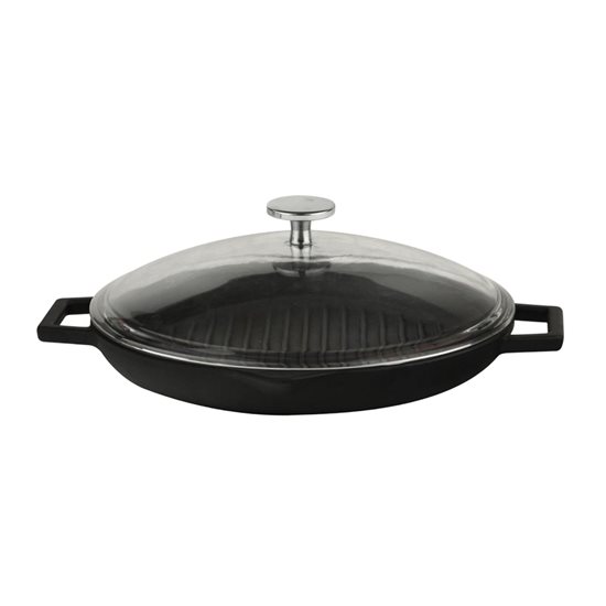 Grill pan, made of cast iron, with lid, 30 cm - LAVA