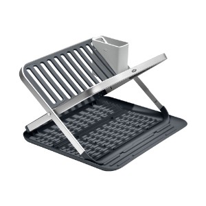 Foldable dish dryer rack, 41.7 x 37.1 x 5.1 cm, aluminum - OXO