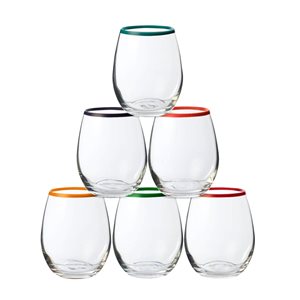 Set of 6 390 ml Time to party drinking glasses - Royal Leerdam