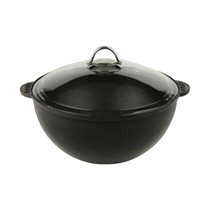 Round casserole pot with glass lid, cast iron, 30 cm - LAVA