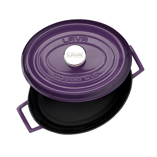 Сотейник овальный, чугун, 27 см, серия "Тренди", фиолетовый - бренд LAVA