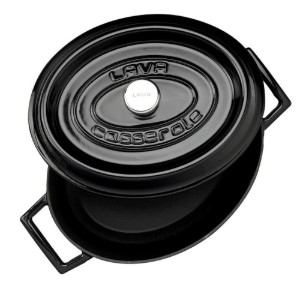 Οβάλ κατσαρόλα, μαντεμένιο, 27cm/3,9 1L, "Trendy", μαύρο - LAVA