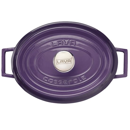 Oval kasserolle, støpejern, 29 cm, "Trendy", lilla - LAVA