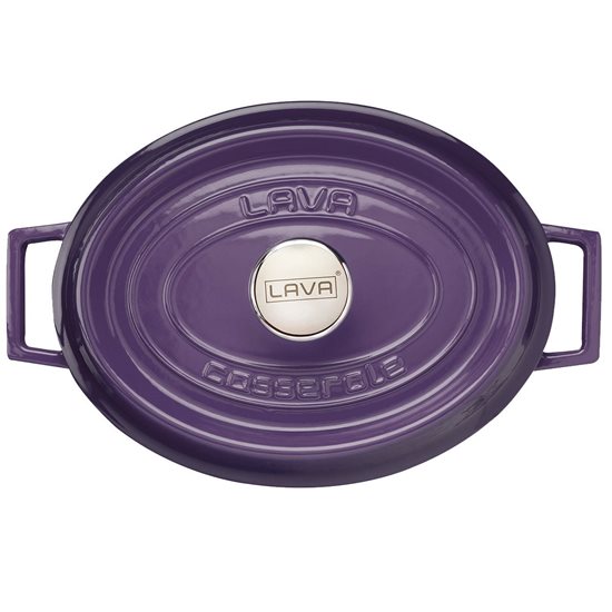 Casseruola ovale, ghisa, 29 cm, "Trendy", viola - LAVA