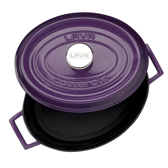 Panela oval, ferro fundido, 29 cm, "Trendy", roxo - LAVA