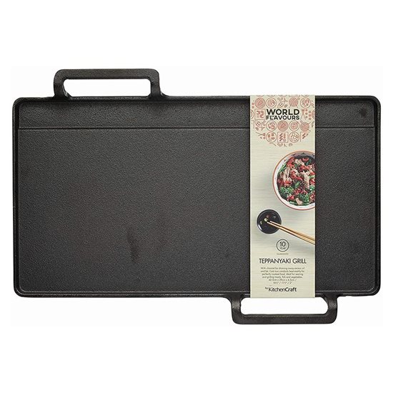 Teppanyaki tray, 42.5 × 29 × 4.5 cm, cast iron – Kitchen Craft
