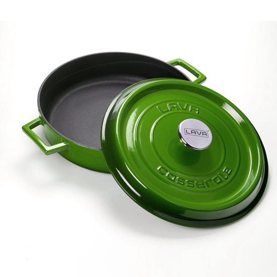 Tencere, dökme demir, 28 cm / 3.5 l, "Trendy" serisi, yeşil - LAVA marka