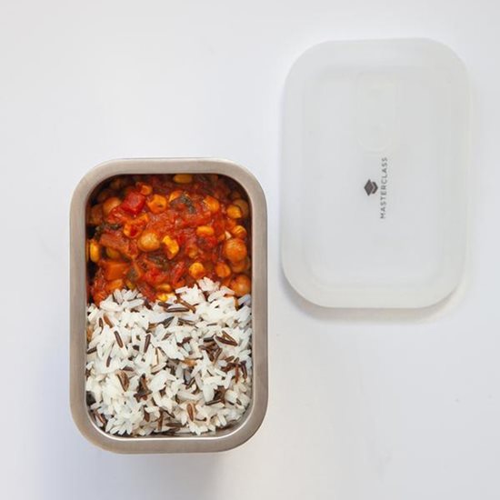 Контейнер за храна, изработен от неръждаема стомана, 11 x 15 x 13 cm, гама MasterClass - произведен от Kitchen Craft