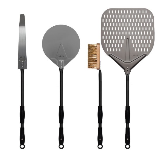 Conjunto de 4 utensílios para pizza, com cabos extensíveis - Alfa