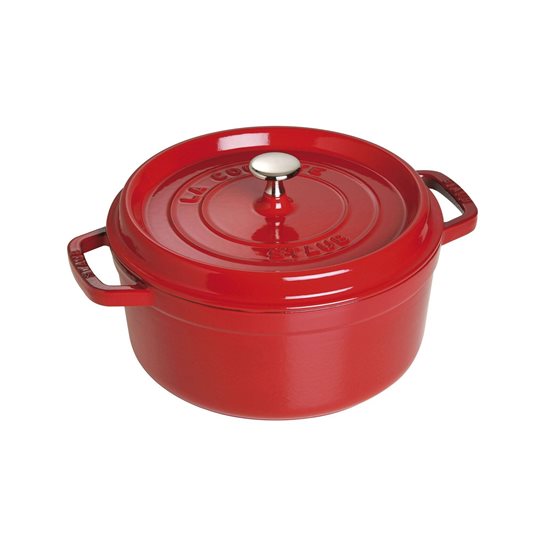 Cast iron Cocotte cooking pot, 26cm/5.2L, Cherry - Staub