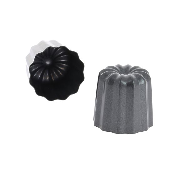 Set de 4 moules à cannelés, acier, 5,5 cm - de Buyer