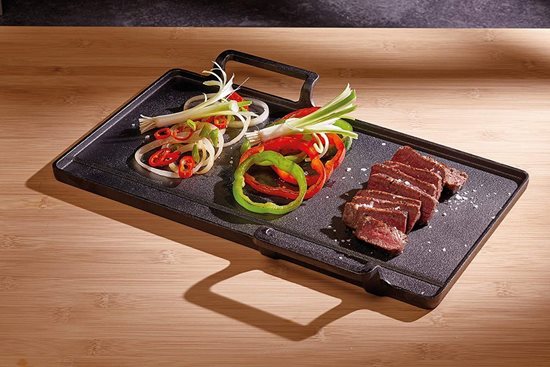 Teppanyaki tray, 42.5 × 29 × 4.5 cm, cast iron – Kitchen Craft