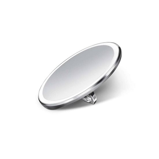 Kišeninis makiažo veidrodis su jutikliu, 10,4 cm, Brushed - simplehuman