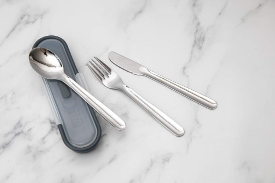 Travel cutlery set, stainless steel - Built