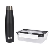 Set composed of Apex water bottle, 540 ml and Bento lunch box, 1 l – “Built” brand