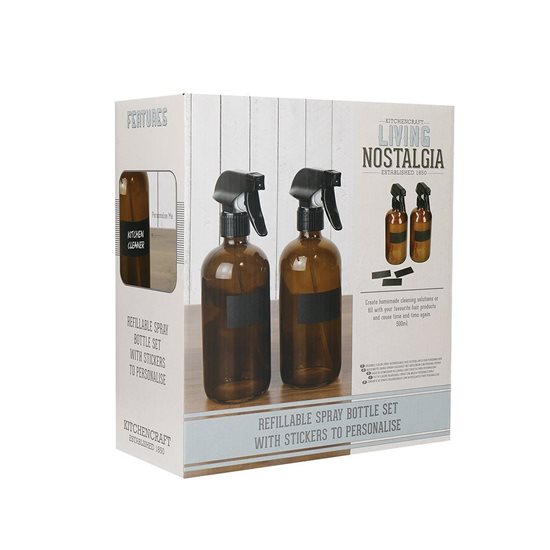 Komplektā 2 pudeles ar smidzinātāju, 500 ml - izgatavots Kitchen Craft