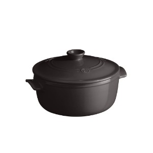 Ceramic cooking pot, 26 cm/4 L, Charcoal - Emile Henry