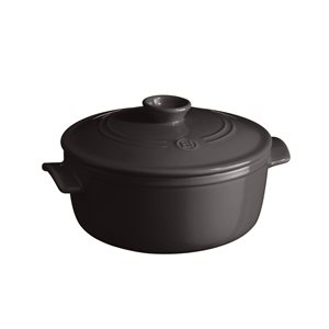 Ceramic cooking pot, 28 cm/5.3 l, Charcoal - Emile Henry