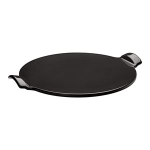 Pizza tray, ceramic, 36.5 cm, Charcoal - Emile Henry
