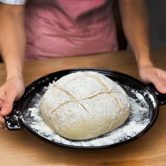 Bread baking set, ceramic, 28.5 cm, Charcoal - Emile Henry