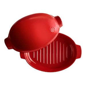 Vas pentru gatit pasare, ceramica, 41,5 x 27,5 x 22cm/4L, Burgundy - Emile Henry