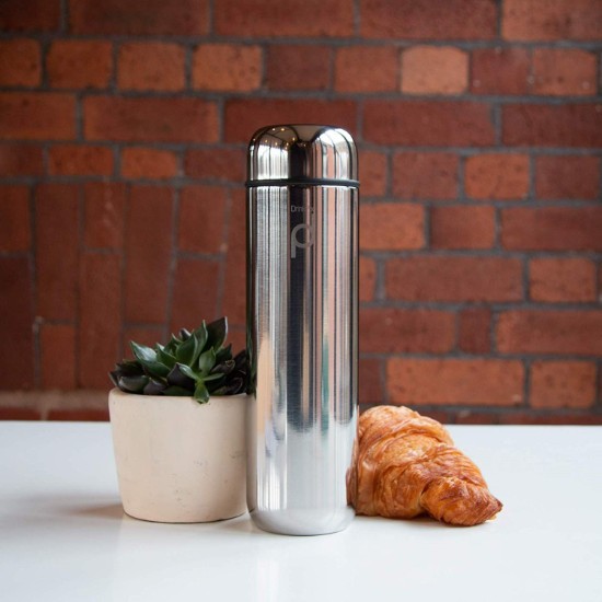 "DrinkPod" thermally insulating bottle made of stainless steel, 300 ml, Silver colour - Grunwerg