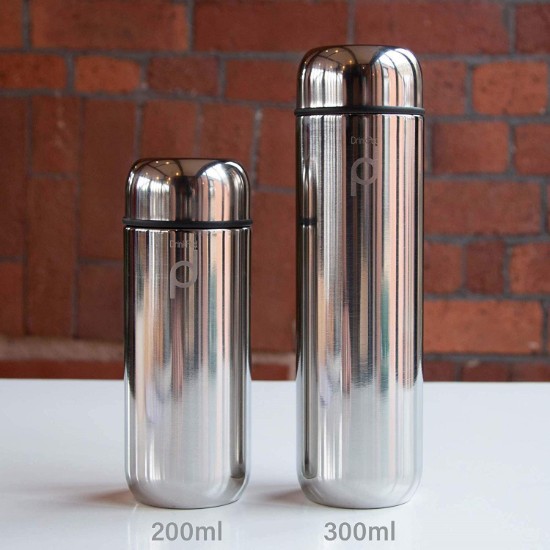 Toplinski izolacijska boca "DrinkPod" izrađena od nehrđajućeg čelika, 300 ml, Srebrna boja - Grunwerg