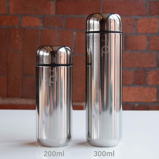 "DrinkPod" thermally insulating bottle made of stainless steel, 300 ml, Silver colour - Grunwerg