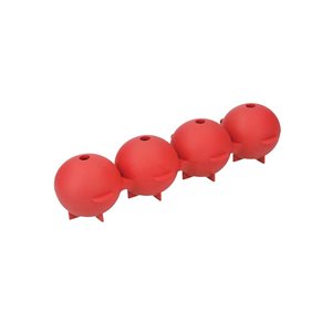 Spherical mould for ice, 21.5 x 7 x 4 cm, silicone, red - made by Kitchen Craft