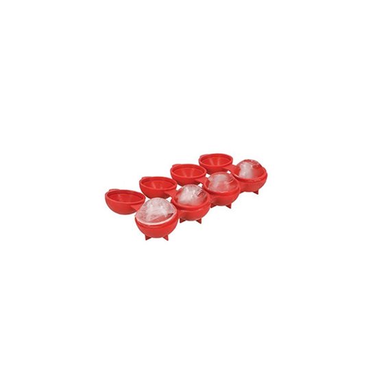 Molde esférico para hielo, 21,5 x 7 x 4 cm, silicona, rojo - fabricado por Kitchen Craft
