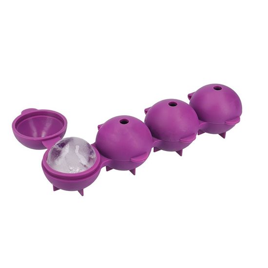 Spherical mould for ice, 21.5 × 7 × 4 cm, silicone, purple – made by Kitchen Craft