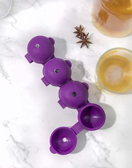 Molde esférico para hielo, 21,5 × 7 × 4 cm, silicona, violeta – fabricado por Kitchen Craft